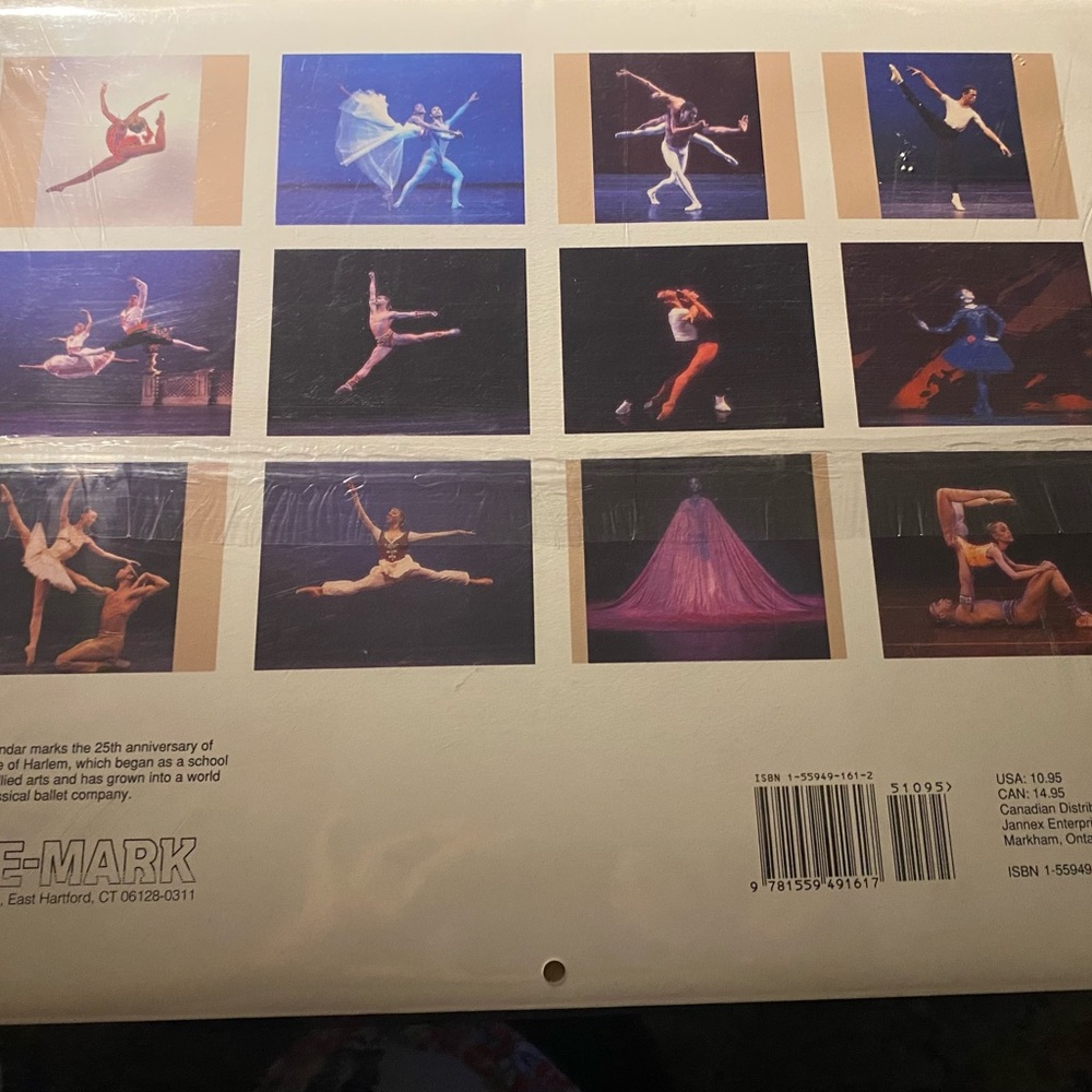 Vtge Rare 1994 Dance Theatre Of Harlem 25th Anniversary Calendar Sealed Unopened - Picture 2 of 8